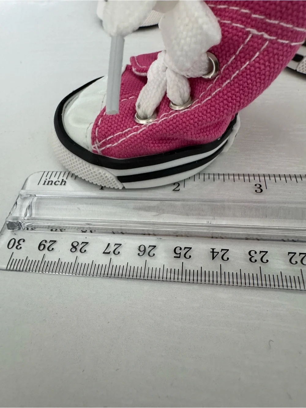 Dog Sneakers Pink Canvas Puppy Shoes Set of 4 Size 5 Non-Slip Paw Boots